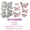 3756 Troqueles Mariposas Caladas * 6 Pz