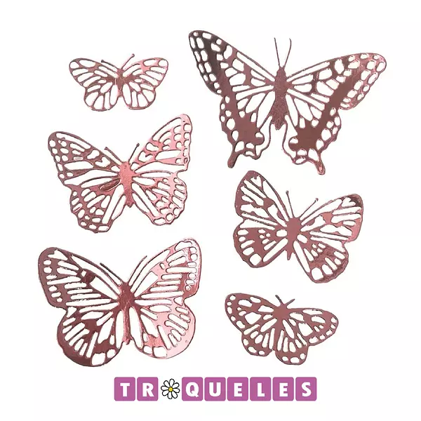 3756 Troqueles Mariposas Caladas * 6 Pz