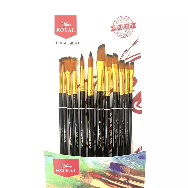 Pinceles Surtidos Arte Royal * 12 Pz Ar2609