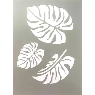 Stencil Hojas De Balazo