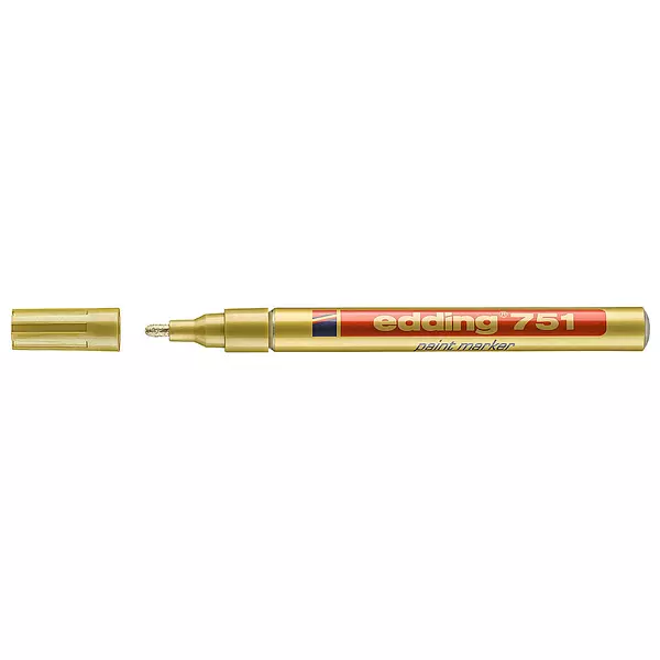 Marcador Metalico Dorado Edding 751