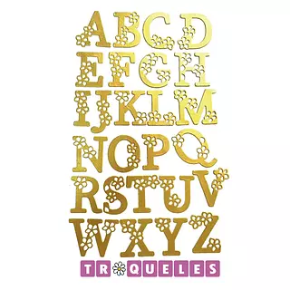 2743 Troquel Abc Mayuscula Flores