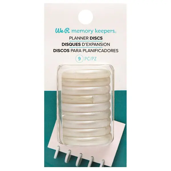 Discos para Encuadernar Perla * 9 Pz