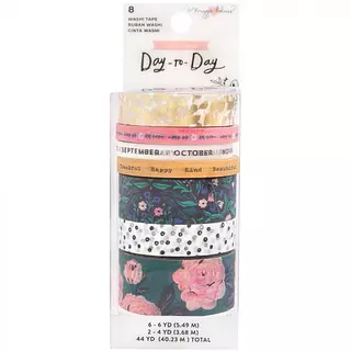 Cintas Washi Hojas de Oro * 8 Pz