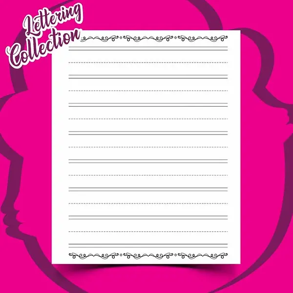 100 Hojas De Lineas Para Lettering