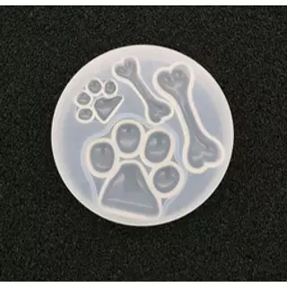 Molde Silicona Huellas y Hueso de Perro