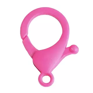 12 Broches Plasticos Pequeño Fucsia