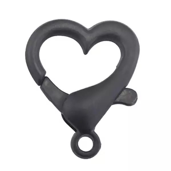 12 Broches Corazon Negro