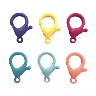 12 Broches Plasticos Grande Surtidos