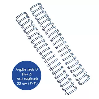 Argollas Para Cinch Azul Metalizado 7/8 * 2 Pz