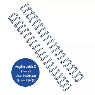 Argollas Para Cinch 5/8 Azul Metalizado * 2 Pz
