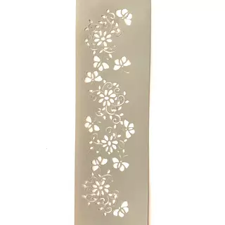 Stencil Flores con Mariposas