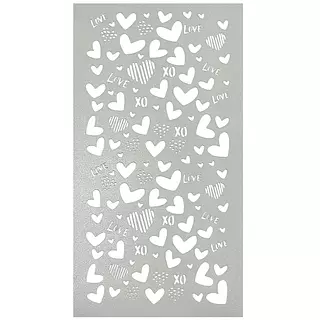 Stencil Mini Corazones Love
