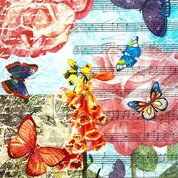 Servilleta Decorativa Mariposas