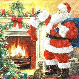 Servilleta Decorativa Papa Noel