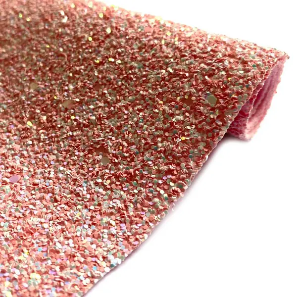 Cuerina Glitter Aventurina Rosa Tornasol