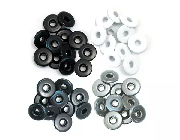 Eyelets Metal Anchos Grises 40 Pz (Descontinuado)