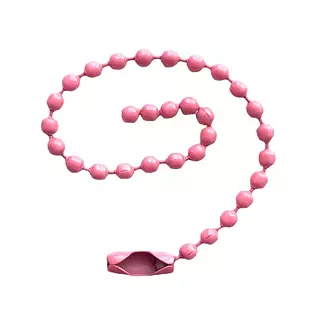 12 Cadena Bola Rosado Fuerte