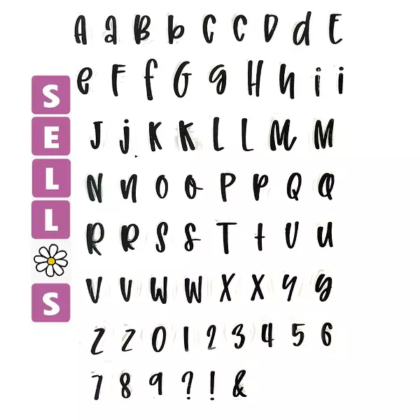 345 Sello Abecedario Doble Letras