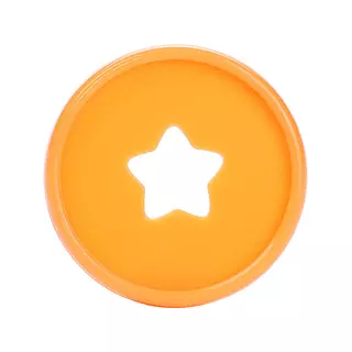 Argolla Disco Estrella Naranja * 8 Pz