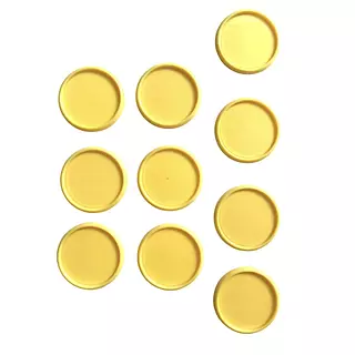 Disco Amarillo Pastel Para Encuadenar * 10 Pz