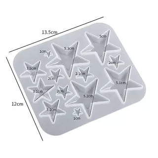 Molde Silicona Estrellas Varias