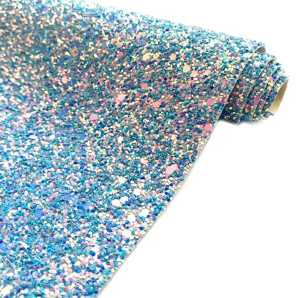 Cuerina Glitter Aventurina Baby Blue