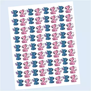 Diseño Acetato Stitch Enamorado Para Resina