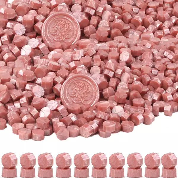 Cuentas De Lacre Oro Rosa * 200 Pz