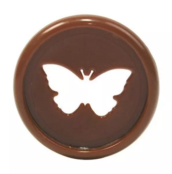 Discos Mariposas Cafe Oscuro * 7 Pz