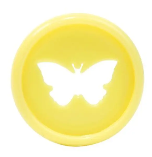 Discos Mariposas Amarillo Pastel * 7 Pz