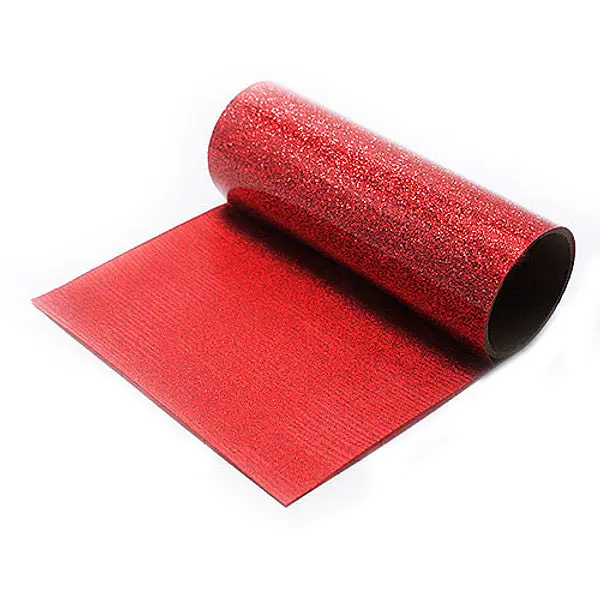 Vinilo Textil Pu Gliter Rojo (50 Cm * 50 Cm)