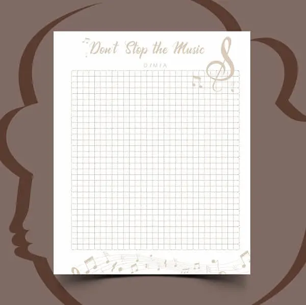 100 Hojas Para Agendas Musica
