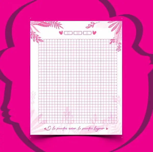 100 Hojas Para Agendas Flores