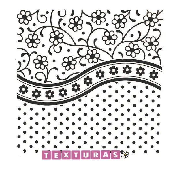 C113 Carpeta Relieve Flores y Puntos