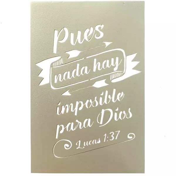 Stencil Pues Nada Hay Imposible para Dios