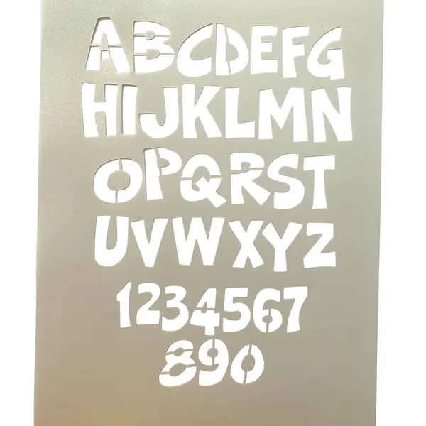 Stencil Abc Mayuscula con Numeros