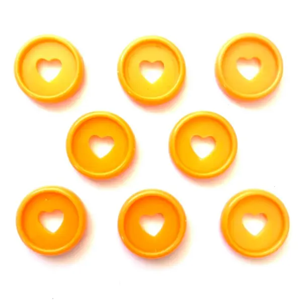Discos Corazon Naranja 2.3 Cm * 8 Pz