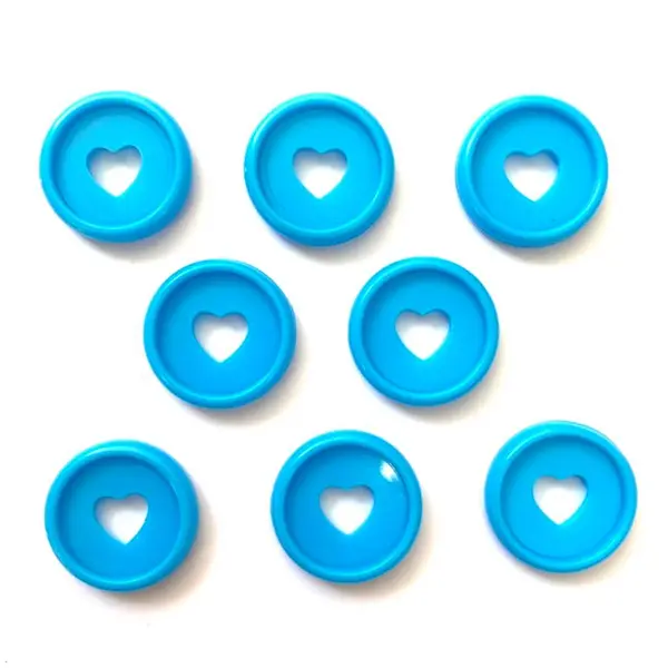 Discos Corazon Azules 2.3 Cm * 8 Pz