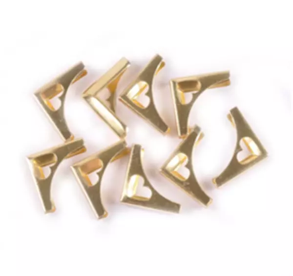 Esquineros Dorados Corazon * 12 Pz