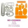 T0743 Troquel Etiquetas * 10 Pz