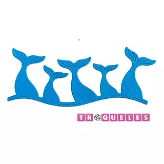 T0969 Troquel Borde Colas De Sirenas