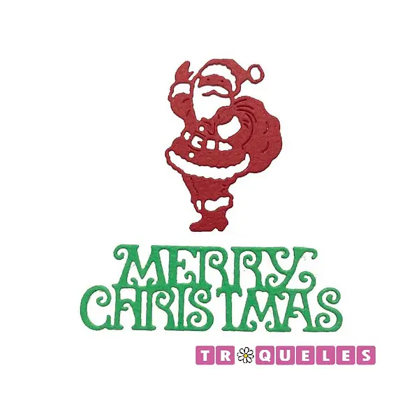 T0897 Troquel Papa Noel Y Merry Christmas