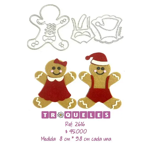 2616 Troquel Galleta con Ropita