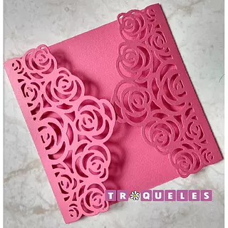 T1514 Troquel Borde Rosas