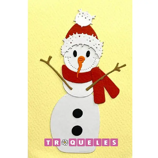 T2691 Troquel Muñeco De Nieve Para Armar