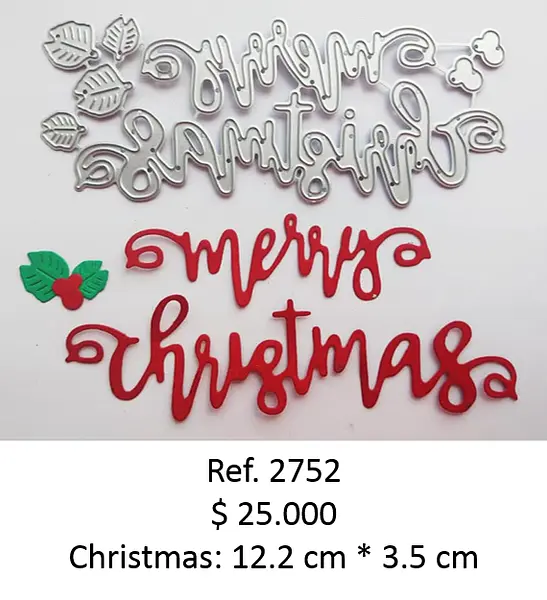 2752 Troquel Merry Christmas