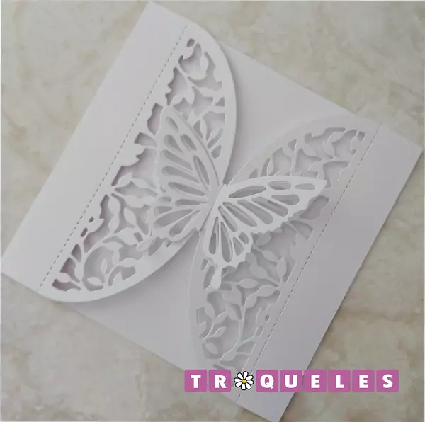T1610 Troquel Bordes De Mariposa