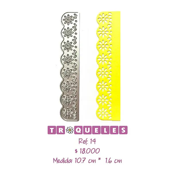 014 Troquel Borde de Flores