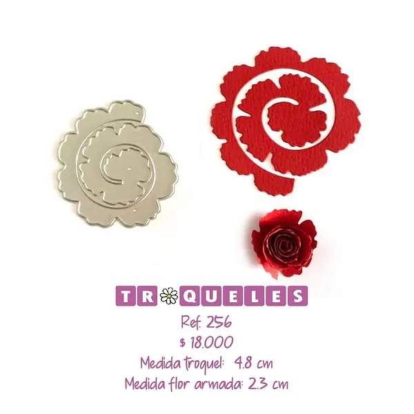 T0256 Troquel Flor De Espiral